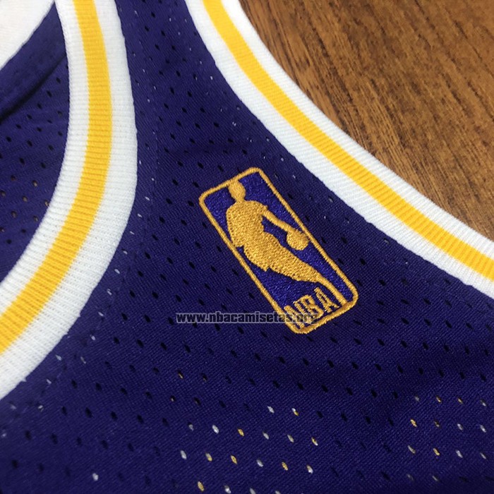 Camiseta Los Angeles Lakers Kobe Bryant NO 24 Mitchell & Ness 2007-08 Violeta